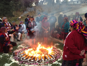 Maya fire ceremony