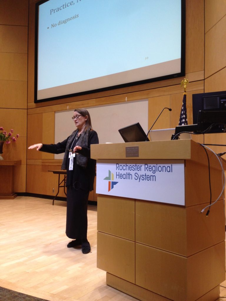 Pamela Miles presenting at Rochester Regional Health System