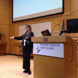Pamela Miles presenting at Rochester Regional Health System